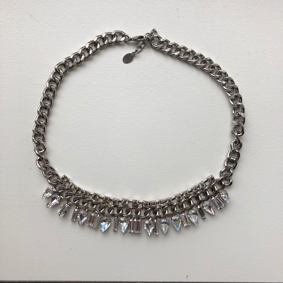 Stunning chunky chain necklace with rhinestones - Picture 1 of 3